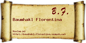 Baumhakl Florentina névjegykártya